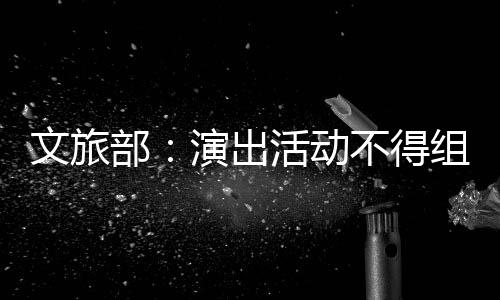 部不得 不得为提供条件组织演出演员文旅活动假唱假唱